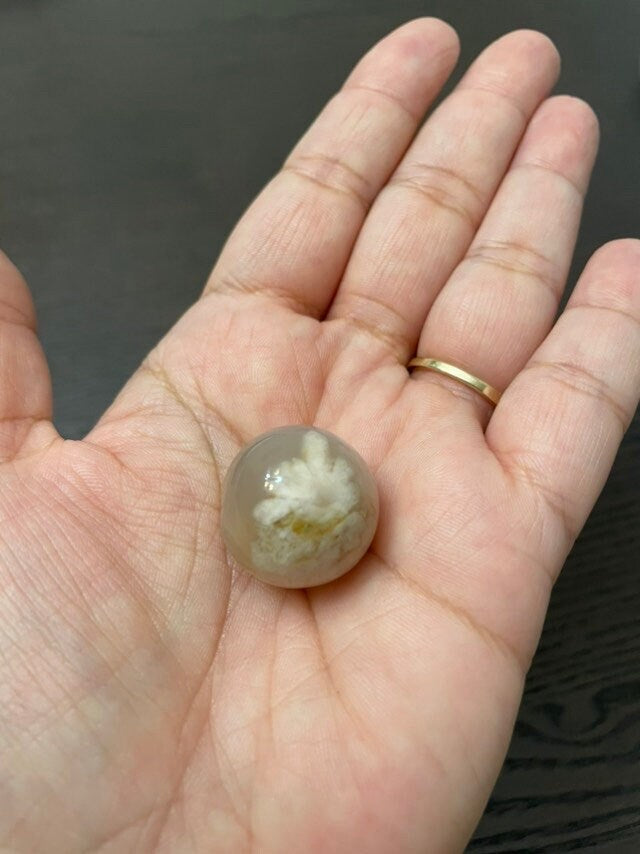 Mystery Flower Agate Sphere 20mm