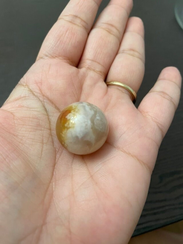 Mystery Flower Agate Sphere 20mm