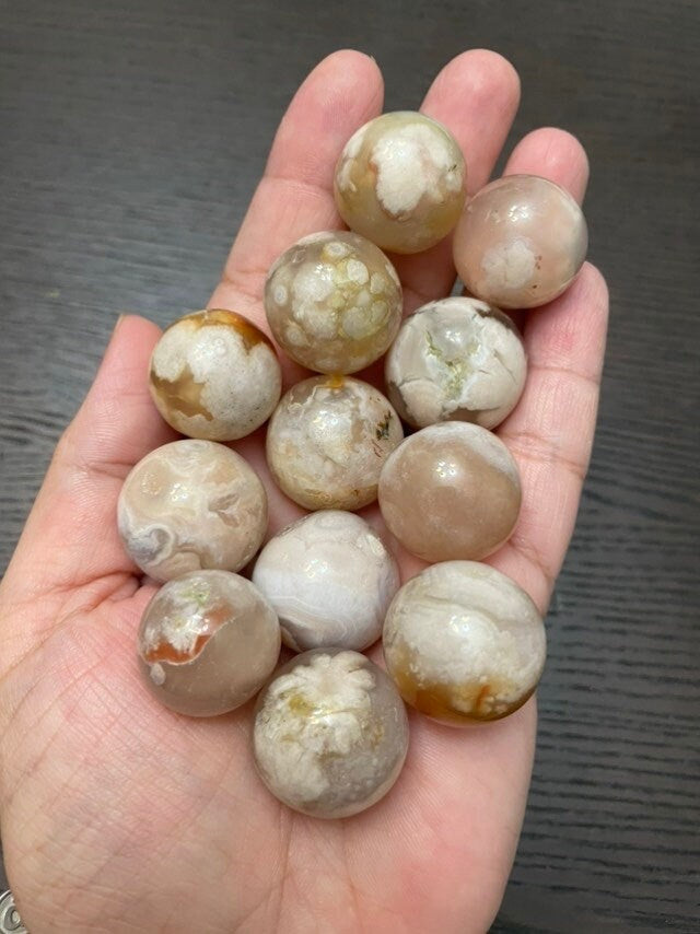 Mystery Flower Agate Sphere 20mm