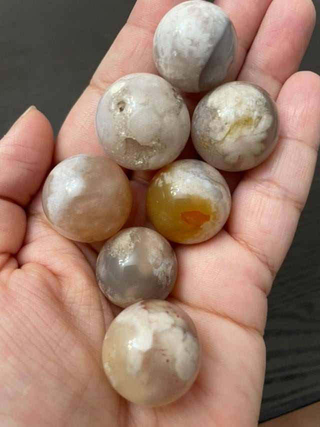 Mystery Flower Agate Sphere 20mm