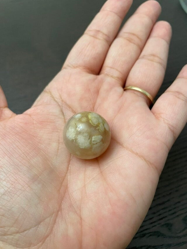 Mystery Flower Agate Sphere 20mm